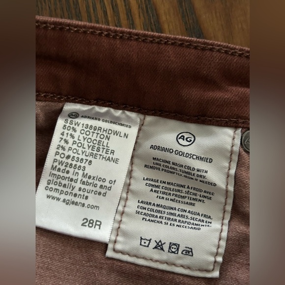 Adriano Goldschmied Legging Ankle super skinny jeans women’s 28R red orange - Picture 11 of 16